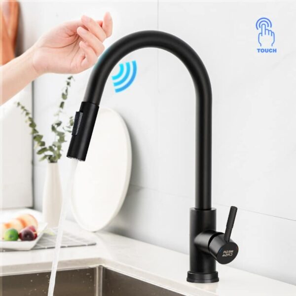 Pull Out Kitchen Faucets Smart Touch For Sensor Kitchen Water Tap Sink Mixer - Image 9