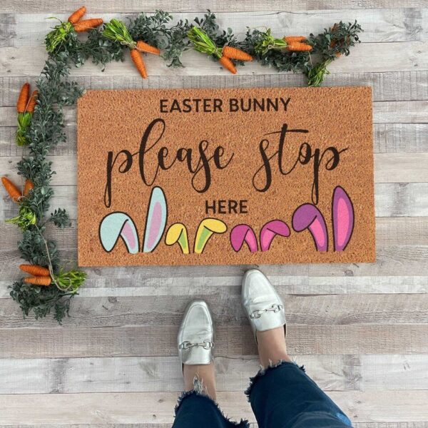 Funny Easter Bunny Funny English Door Mat Anti Slip Dirty Door Rug - Image 9