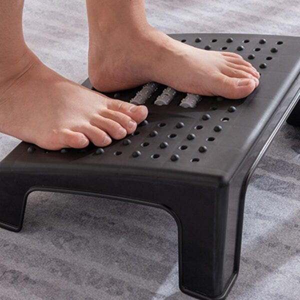 Feet Stool Chair Under Desk Footrest Foot Resting Stool With Rollers Massage