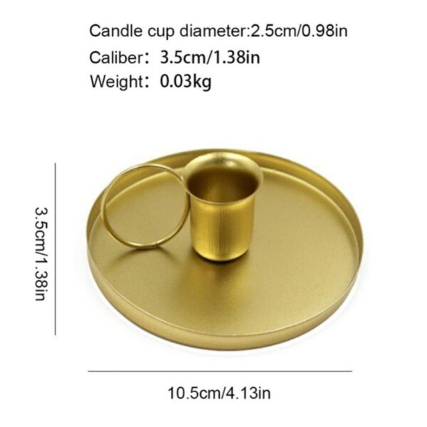 Retro Black Gold Plated Candle Holder Christmas - Image 5