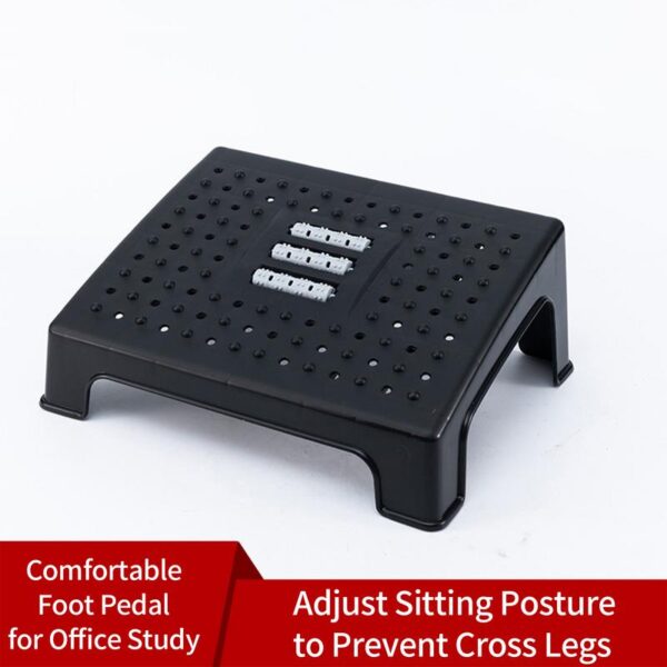 Feet Stool Chair Under Desk Footrest Foot Resting Stool With Rollers Massage - Image 6