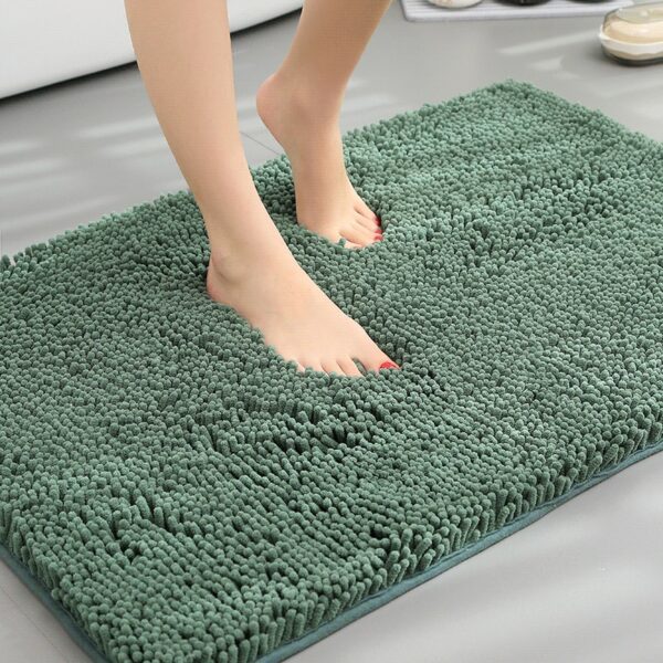 Chenille Non Slip Bath Mat Soft Plush Bathroom Mat