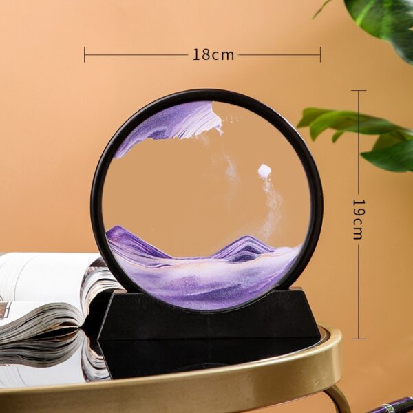 LED Light Creative Quicksand Table Lamp Moving Sand Art Picture 3D Hourglass Deep Sea Sandscape Bedroom Lamp - Image 11