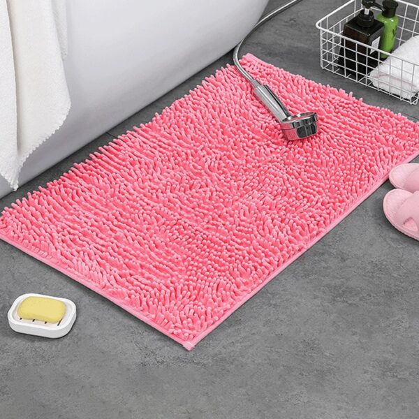 Chenille Non Slip Bath Mat Soft Plush Bathroom Mat - Image 3