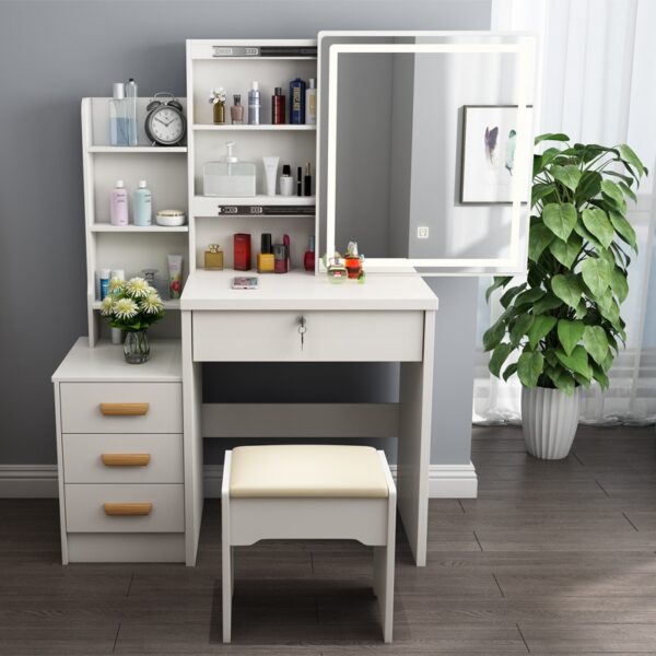 LED Dressing Table Storage Cabinet Integrated Dressers Bedroom Small Dressing Tables Modern Minimalist