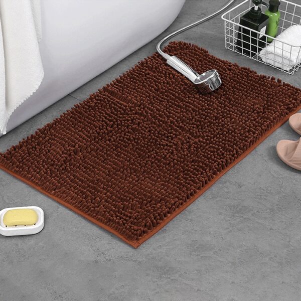 Chenille Non Slip Bath Mat Soft Plush Bathroom Mat - Image 10