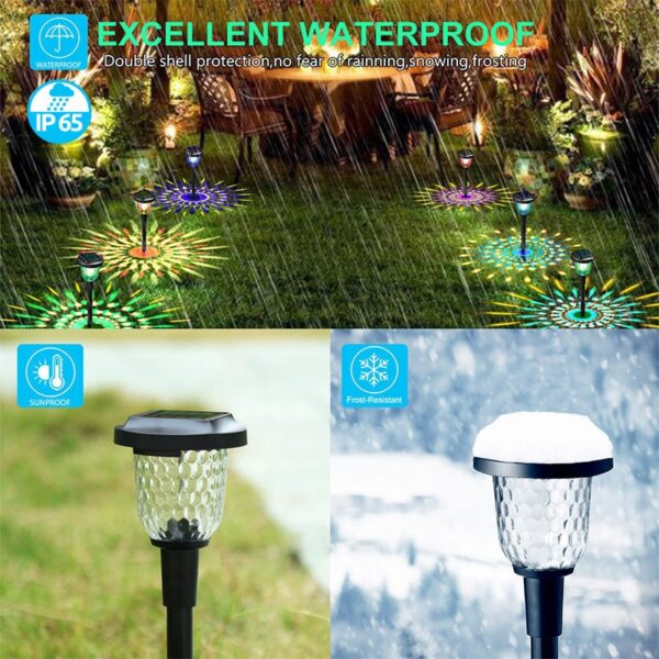 LED Solar Outdoor Lights Garden Lamp RGB Multi-Color  Waterproof Solar Lights - Image 5