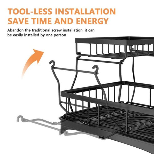 Dish Drying Rack 2 Tier And Rust Proof Dish Organizer - Image 2