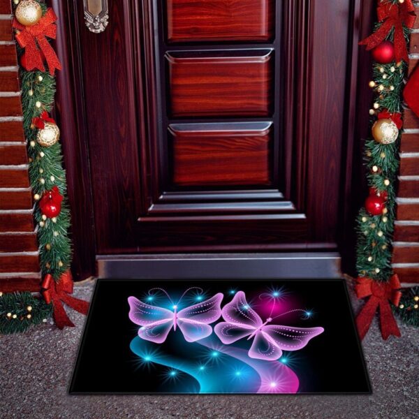 Free Shipping Butterfly Welcome Mat Bathroom Rug Kitchen Floor Mat - Image 3