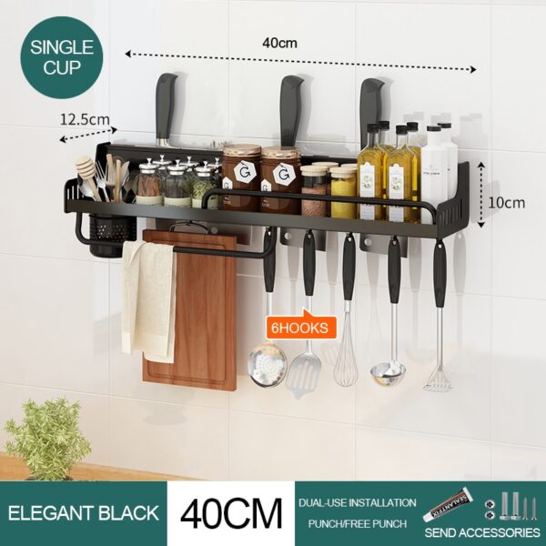 Kitchen Organizer Multifunctional Wall-mounted Spice Rack - Image 2