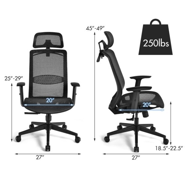 Ergonomic High Back Mesh Office Chair - Image 6