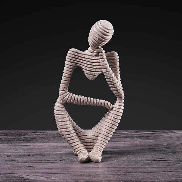 Nordic Simple Yoga Figure Statue Resin Figurine Office - Image 10