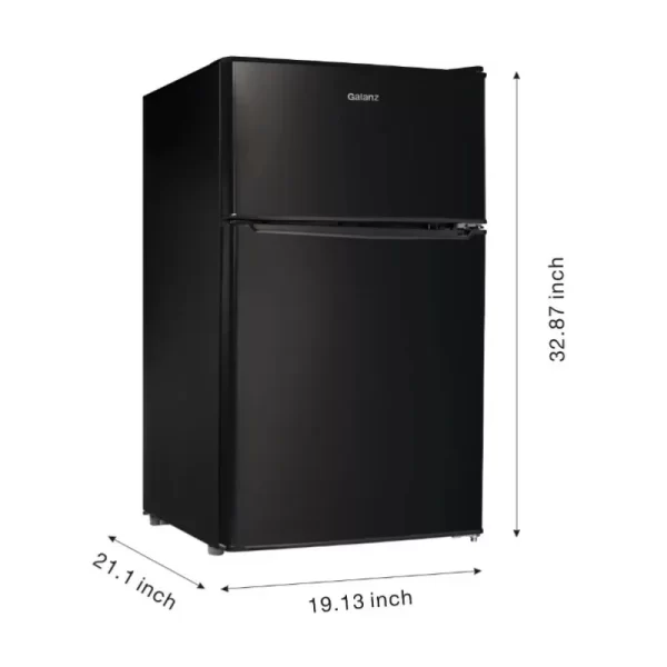 Galanz 3.1 Cu ft Two Door Mini Fridge - Image 4