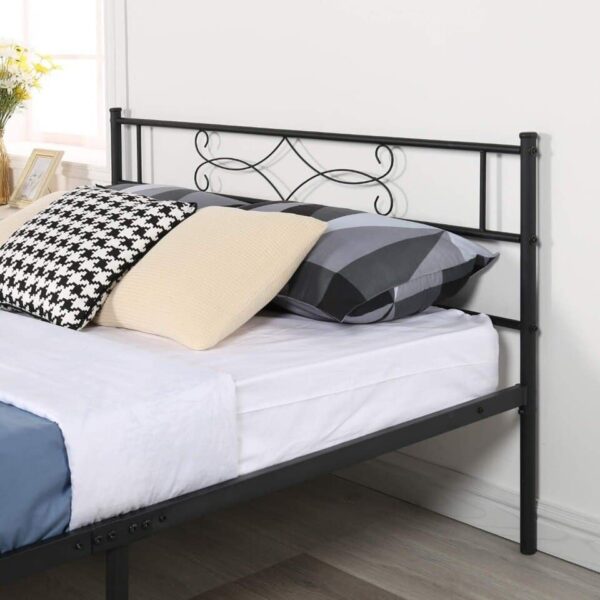 Full Size Bed Frame Metal Platform/Mattress Foundation with headboard Footboard/Steel Slat - Image 2