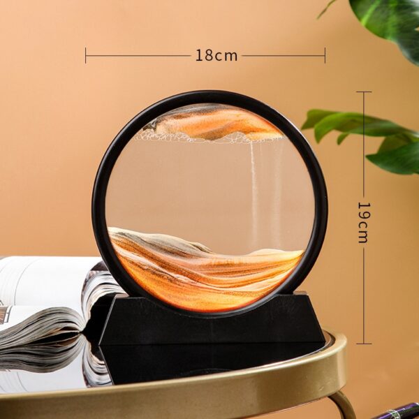 LED Light Creative Quicksand Table Lamp Moving Sand Art Picture 3D Hourglass Deep Sea Sandscape Bedroom Lamp - Image 13