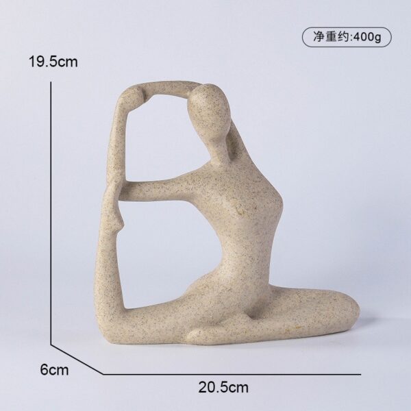 Nordic Simple Yoga Figure Statue Resin Figurine Office - Image 7