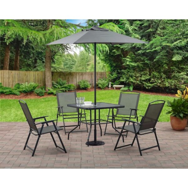 Mainstays Albany Lane 6 Piece Outdoor Patio Dining Set, Grey