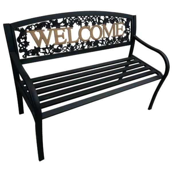 Leigh Country Outdoor Raised Metal Bench - Image 4