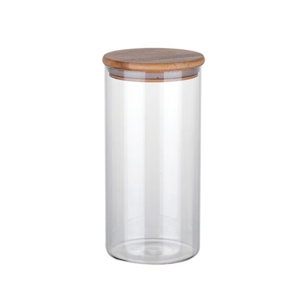 Mason Candy Jar For Spices Glass bamboo Cover - Image 9