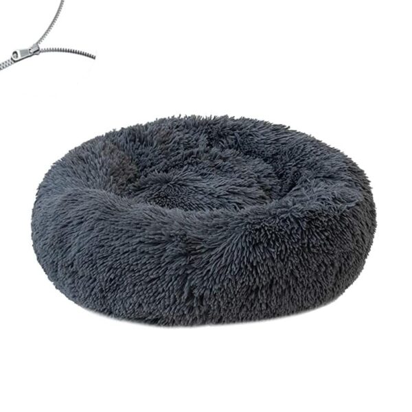 Round Dog Bed Cushion Soft Plush Cat Beds for Dog Cat Winter Warm Sleeping - Image 10