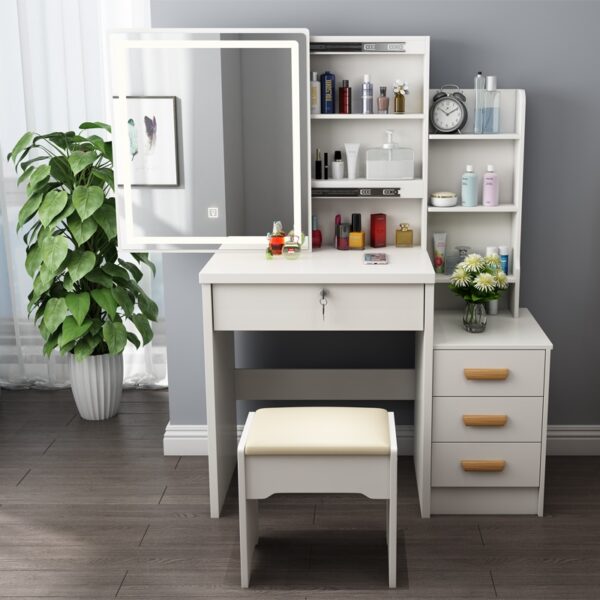 LED Dressing Table Storage Cabinet Integrated Dressers Bedroom Small Dressing Tables Modern Minimalist - Image 7