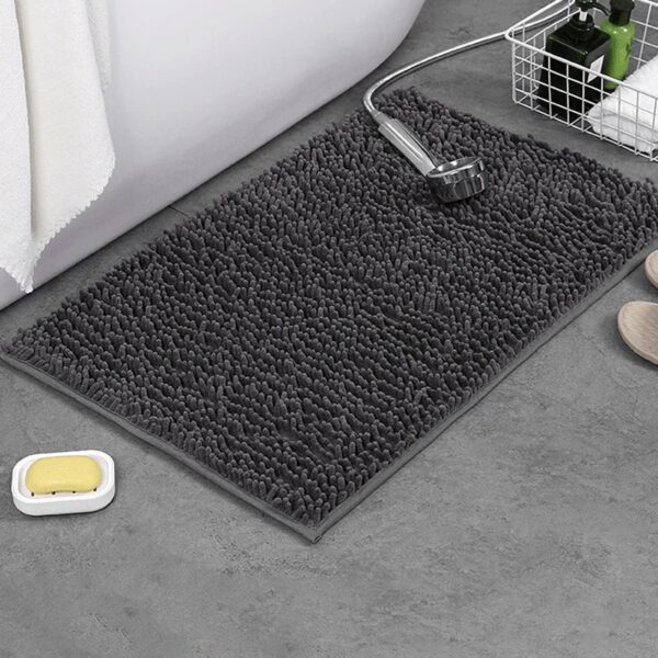 Chenille Non Slip Bath Mat Soft Plush Bathroom Mat - Image 14