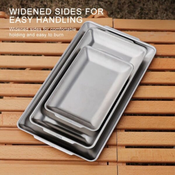 Metal Plates for Eating Cooking Tableware Stainless Steel - Image 9