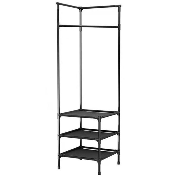 Corner Coat Rack Multi-function Floor Standing  Racks Removable Metal Clothing - Image 3