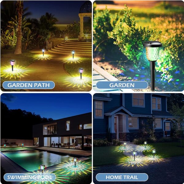 LED Solar Outdoor Lights Garden Lamp RGB Multi-Color  Waterproof Solar Lights - Image 4