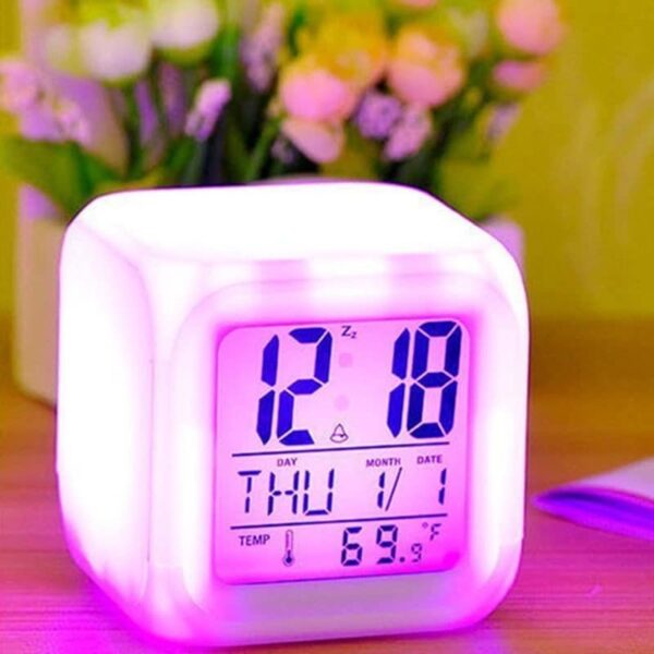 LED Digital Alarm Clock Fashion Electronic Clock Multifunction Digital Alarm Thermometer - Image 2