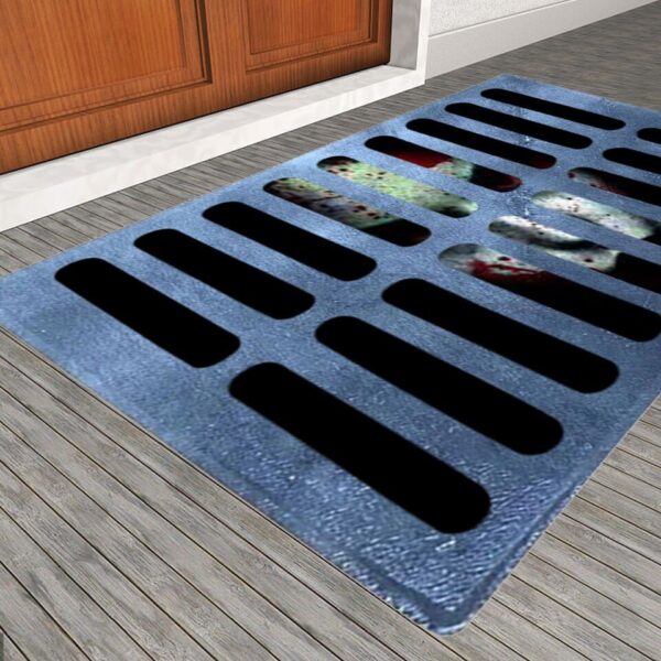 Floor 3D Rug Carpet Halloween Doormat Clown Trap Horror - Image 6