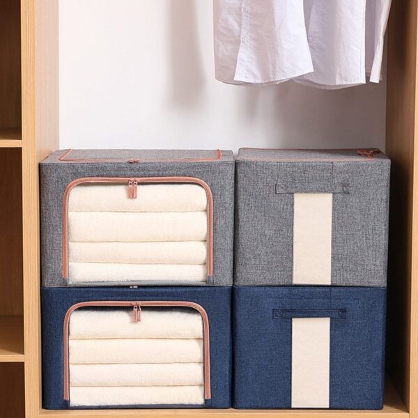 Foldable Storage Organizers Clothes Blanket Quilt Organizer Box Large Capacity Closet Sweater Storage - Image 7