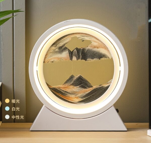 LED Light Creative Quicksand Table Lamp Moving Sand Art Picture 3D Hourglass Deep Sea Sandscape Bedroom Lamp - Image 15