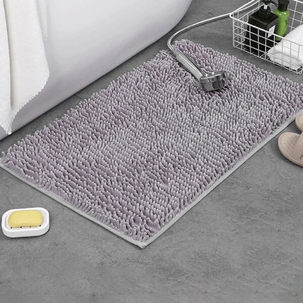 Chenille Non Slip Bath Mat Soft Plush Bathroom Mat - Image 5