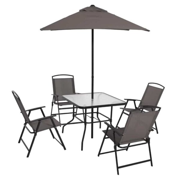 Mainstays Albany Lane 6 Piece Outdoor Patio Dining Set, Grey - Image 5