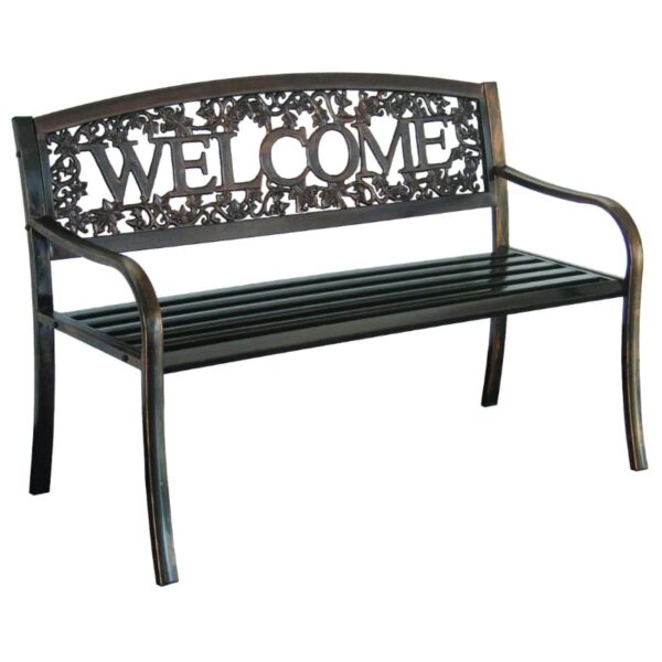 Leigh Country Outdoor Raised Metal Bench - Image 2