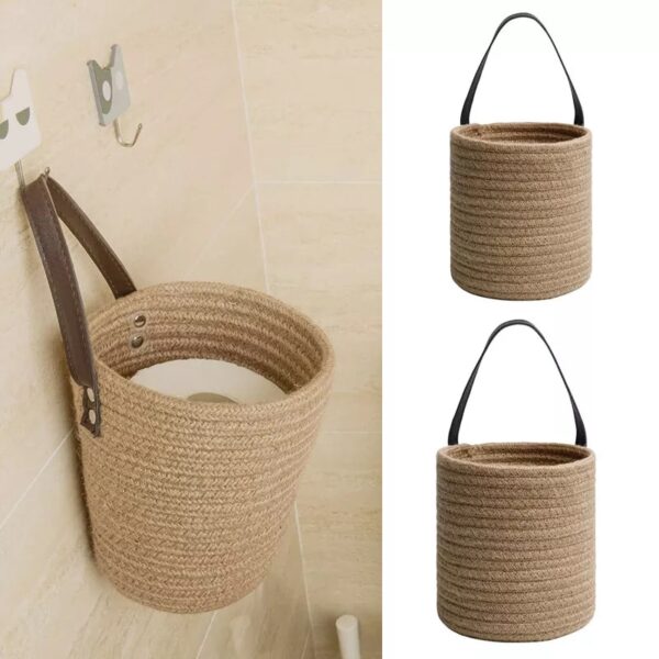 2pcs Natural Cotton Rope Hanging  Jute Wicker Basket For Plants or whatever you fancy