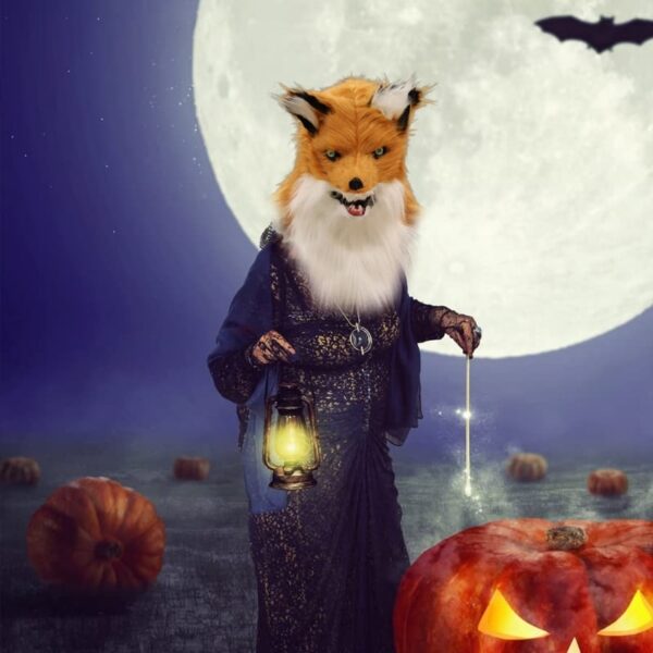 Movable Mouth Fox Mask Halloween Costume - Image 13