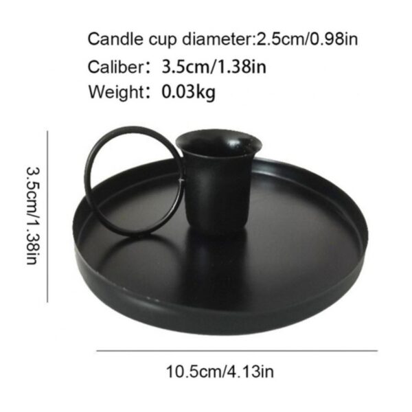 Retro Black Gold Plated Candle Holder Christmas - Image 3