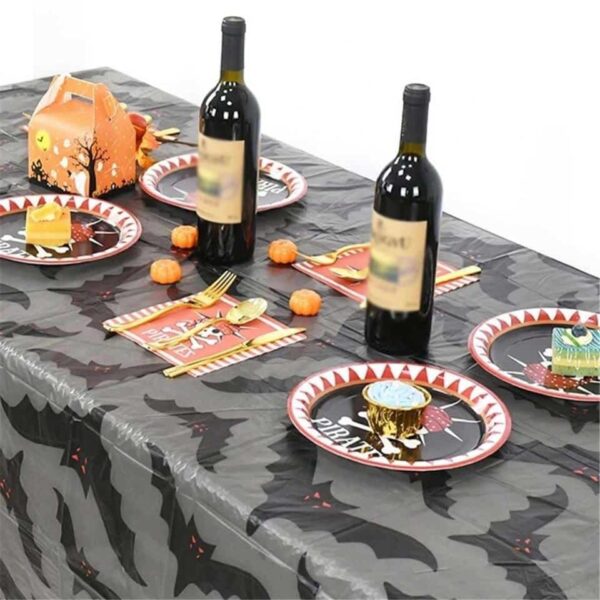 Halloween Disposable Tablecloths Pumpkin Ghost Bat Theme - Image 7