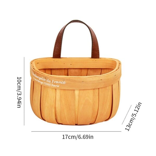 Desktop Storage Basket Fruit Vegetable Basket Bread Basket Hand Woven Bamboo - Image 9