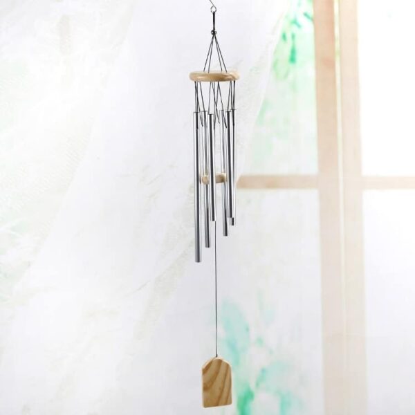 Silver 6 Tube Wind Chime - Image 4