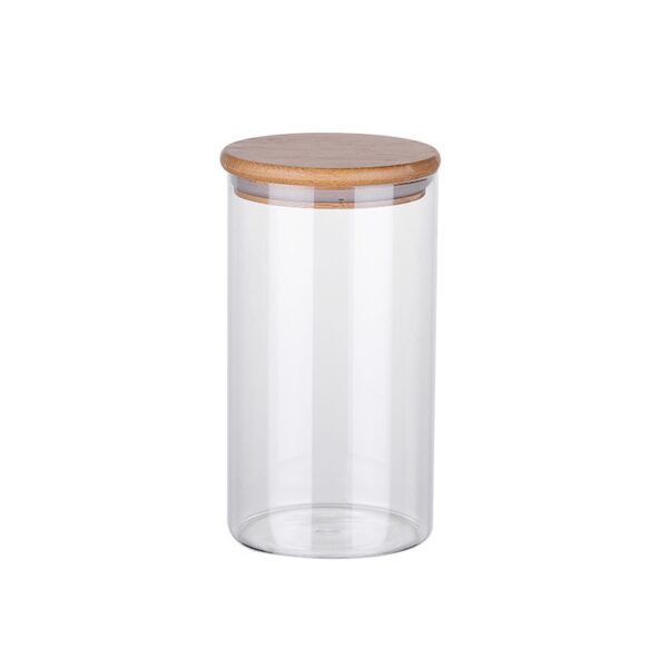 Mason Candy Jar For Spices Glass bamboo Cover - Image 15