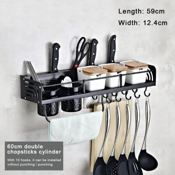 Spice Racks Kitchen Storage Shelf Wall-mounted - Image 2