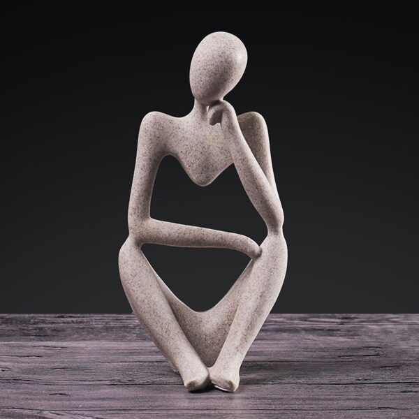 Nordic Simple Yoga Figure Statue Resin Figurine Office - Image 5