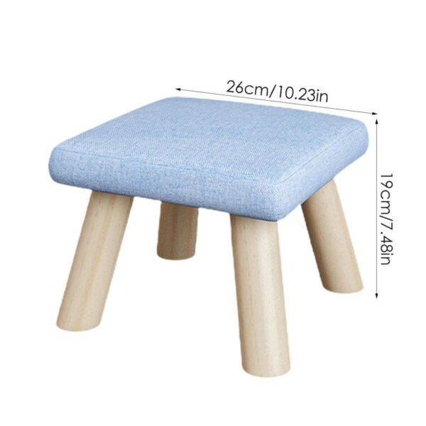 Foot Stools Ottoman Wooden Footrest with Non-Slip Pad - Image 5