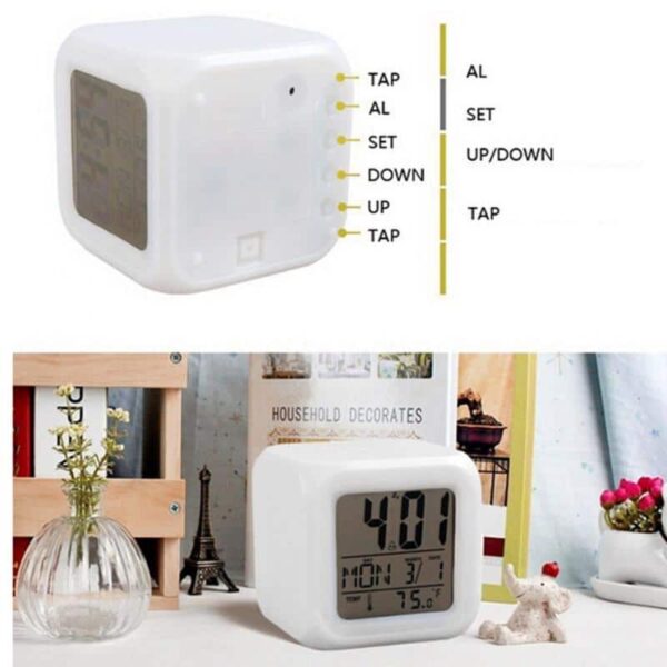 LED Digital Alarm Clock Fashion Electronic Clock Multifunction Digital Alarm Thermometer - Image 7