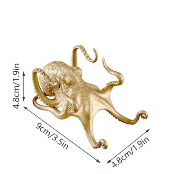 Creative Golden Octopus Mobile Phone Stand - Image 4