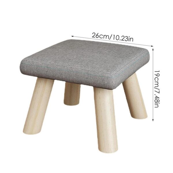 Foot Stools Ottoman Wooden Footrest with Non-Slip Pad - Image 4