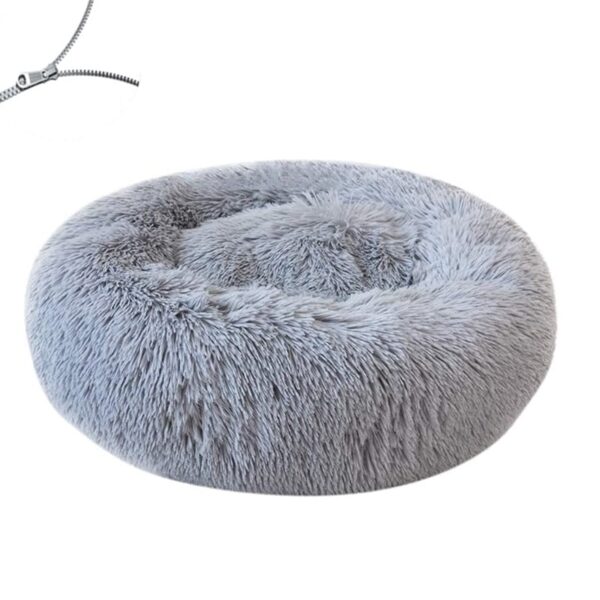 Round Dog Bed Cushion Soft Plush Cat Beds for Dog Cat Winter Warm Sleeping - Image 11